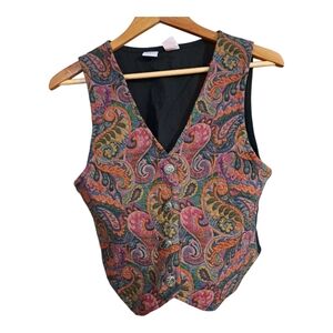 East Bay Grail Vintage Tapestry Paisley Vest